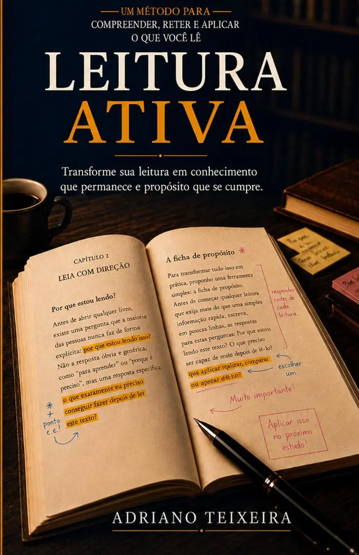 Capa do livro Leitura Ativa, de Adriano Teixeira