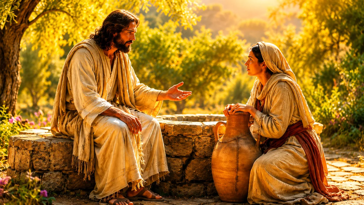 Jesus e a mulher samaritana no poço